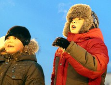 Открытие главной городской елки в Иркутске. Фото Никиты Добрынина.