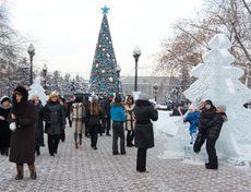 Открытие главной городской елки в Иркутске. Фото Владимира Смирнова.