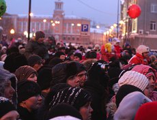 Открытие главной городской елки в Иркутске. Фото Никиты Добрынина.