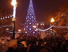 Открытие главной городской елки в Иркутске. Фото Никиты Добрынина.