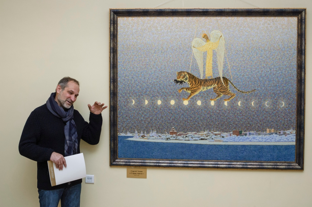 Там же состоялось открытие выставки одной картины Сергея Элояна к 355-летию  Иркутска.