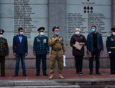 У мемориала «Вечный огонь Славы» состоялся торжественный митинг.