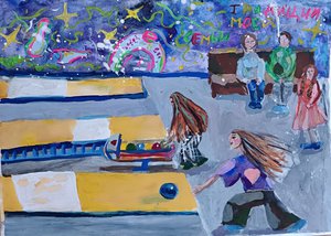 Семья в боулинге