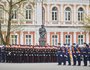 Впервые на площади парадным шагом прошли воспитанники Иркутского суворовского военного училища.