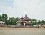 Слева от входа расположена Троицкая церковь, вывезенная из деревни Дядиной Жигаловского района Иркутской области. Она была построена там в 1915 году бригадой латышей.
