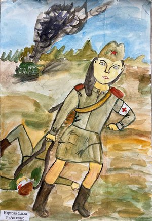 Ольга Дмитриевна Нартова, 9 лет