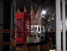 Помимо этого, в театре смонтирована новая система оповещения и управления эвакуацией (на фото декорации спектакля).