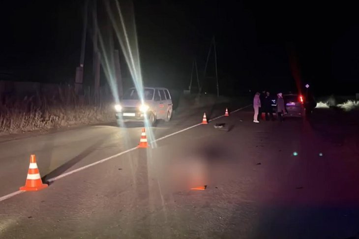 Место аварии. Скриншот видео Госавтоинспекции Иркутской области