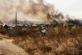 Пожар. Фото пресс-службы СУ СКР по Иркутской области