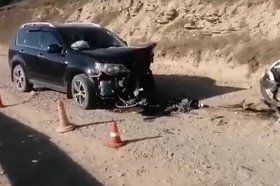 Авария в Качугском районе. Скриншот видео Госавтоинспекции Иркутской области