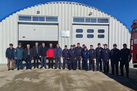 Открытие пожарного депо. Фото пресс-службы правительства Иркутской области