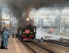 8 мая 2026 года на станцию Иркутск-Пассажирский прибыл «Поезд Победы».