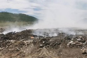 Пожар на свалке. Фото Байкальской межрегиональной природоохранной прокуратуры