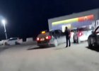 Пробка на АЗС. Скриншот из видео очевидцев