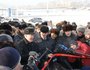 Официальное открытие. Перерезание ленточки, вернее, разрывание.