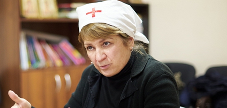Разговор с сестрой милосердия и священнослужителем о богадельне в Иркутске, доме милосердия и работе в хосписе