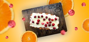 Элементарный кекс с апельсином и клюквой