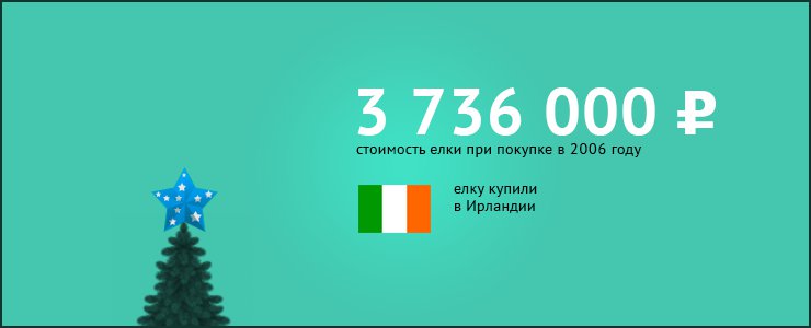 Новогоднее дерево появилось в Иркутске в 2006 году. Елку приобрели в Ирландии, ее стоимость составила 3,736 миллиона рублей.
