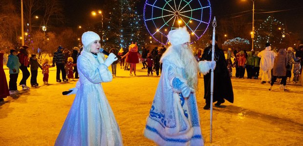 Открытие большого катка на острове Конный