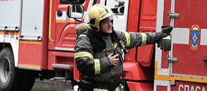 Пожар в здании Иргиредмета: фото с места событий