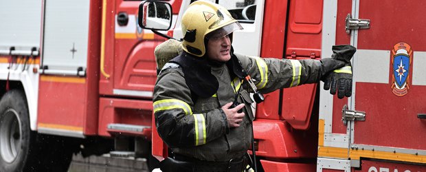 Пожар в здании Иргиредмета: фото с места событий